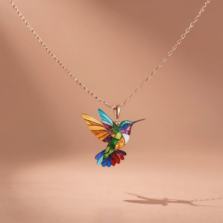 Nahla – Kolibri Halskette und Ohrringe