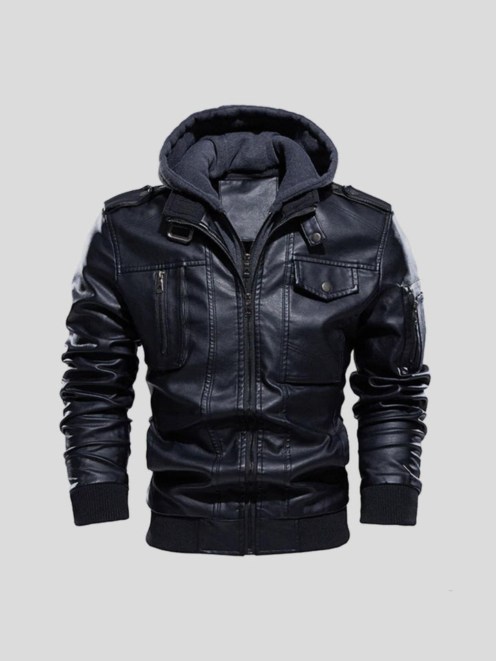 Edem – Lederjacke Mit Reißverschlusstaschen