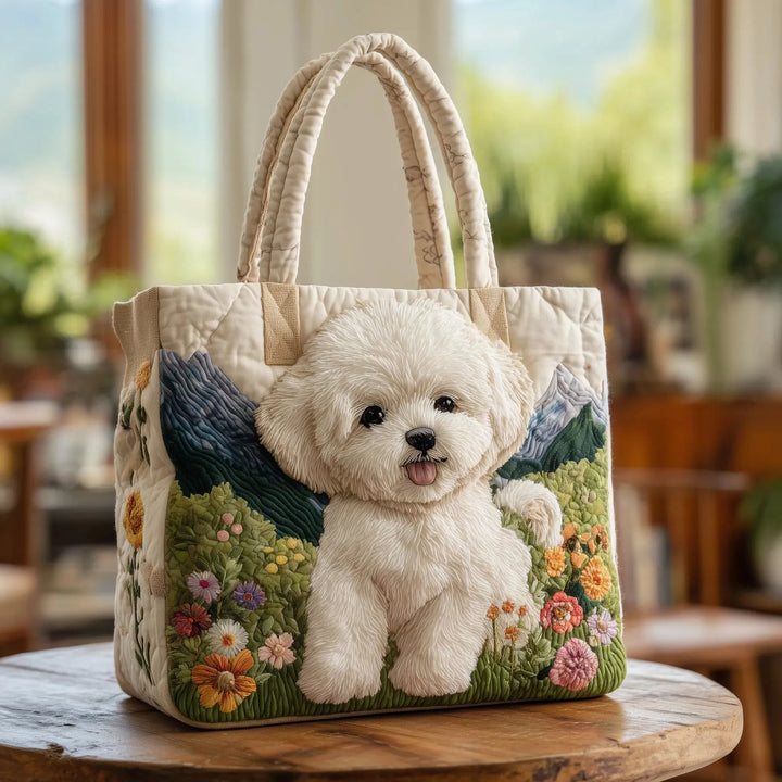 Wilairat – Niedliche, gesteppte Schultertasche mit Welpenmotiv