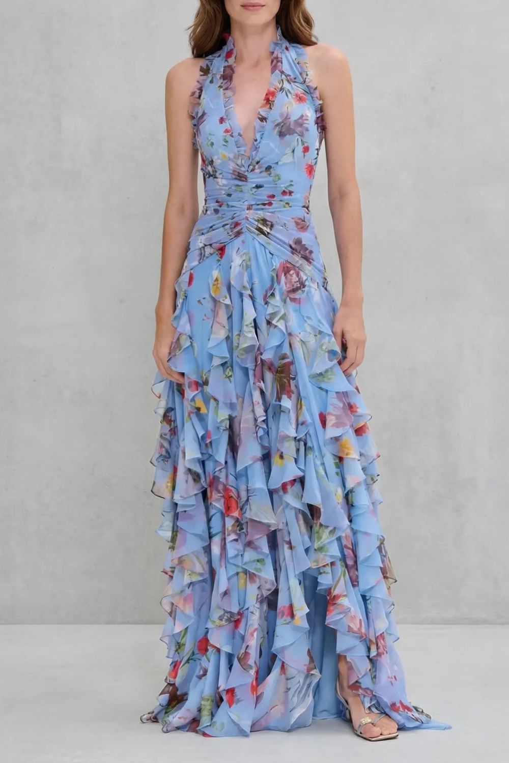Eliora – Maxikleid Mit Neckholder Und Blumenmuster