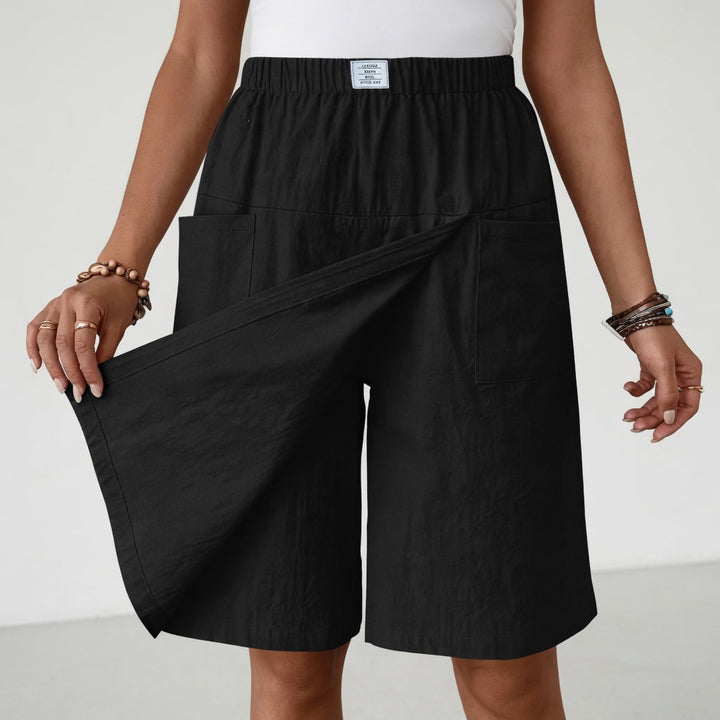 Elinia - Lässige Shorts Mit Weitem Bein Und Elastischem Bund