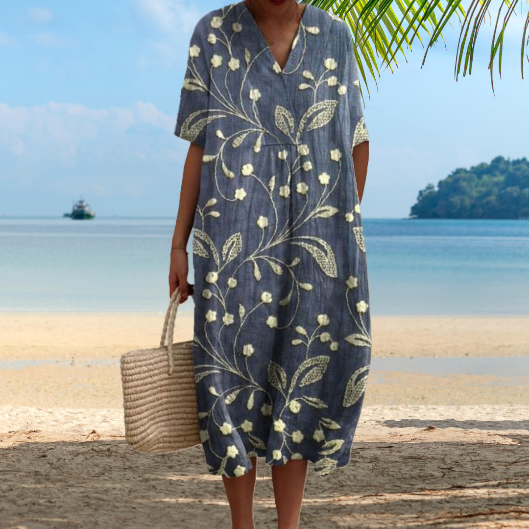 Lora - Bunt Geblümtes Sommerkleid