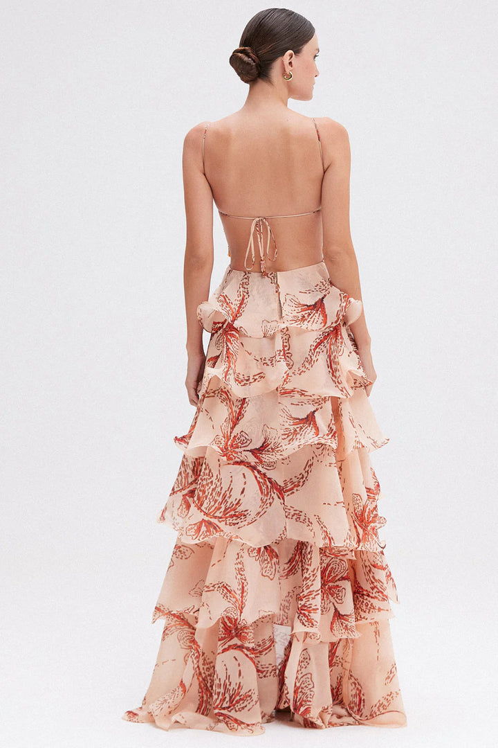 Ameliah – Stilvolles Armelloses Rüschen Kleid
