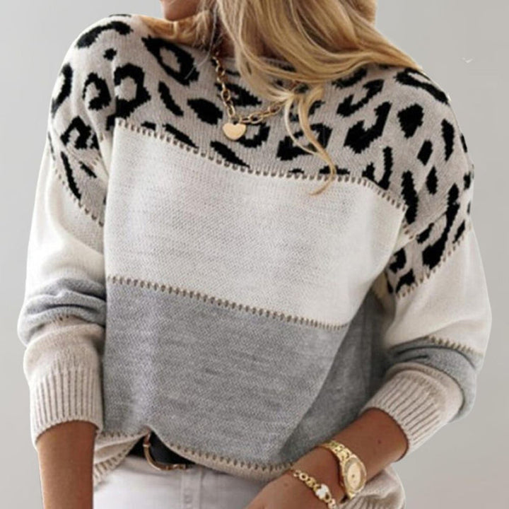 Diletta – Eleganter Pullover Mit Leopardenmuster