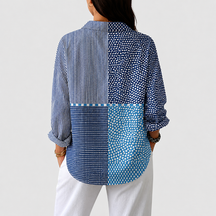 Betrina – Luftige, Farbenfrohe Bluse MIT Print