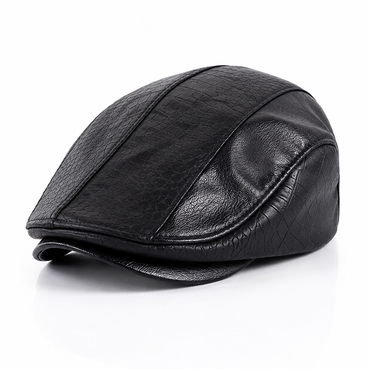 CrownCraft – Elegante Leder-Schlappmütze