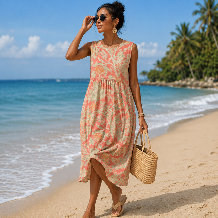 Kary - Ärmelloses Sommerkleid Mit Print