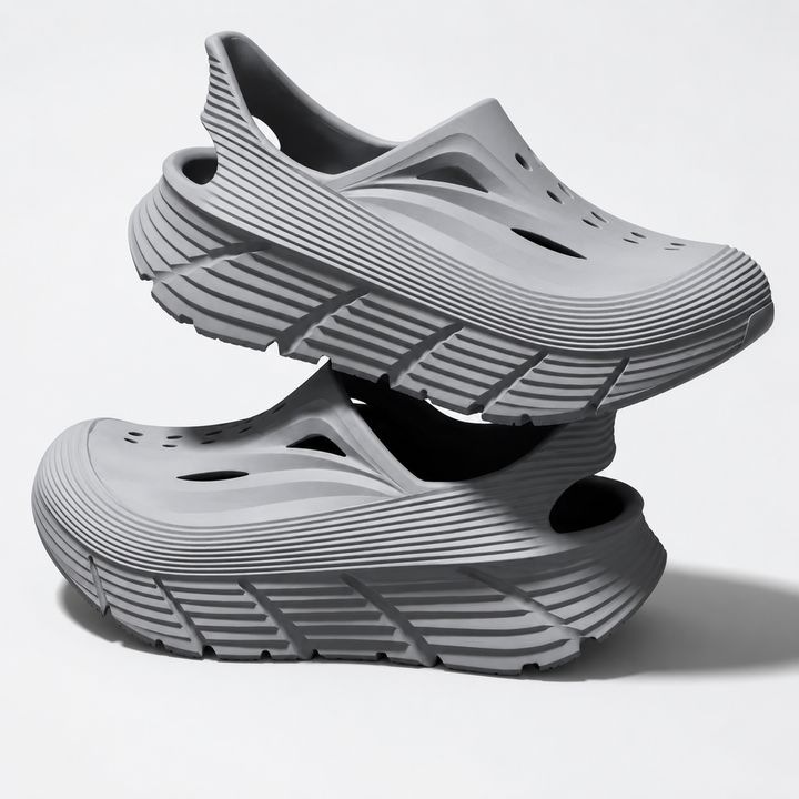 Lukasz – Belüftete Slipper mit klobigen Sohlen