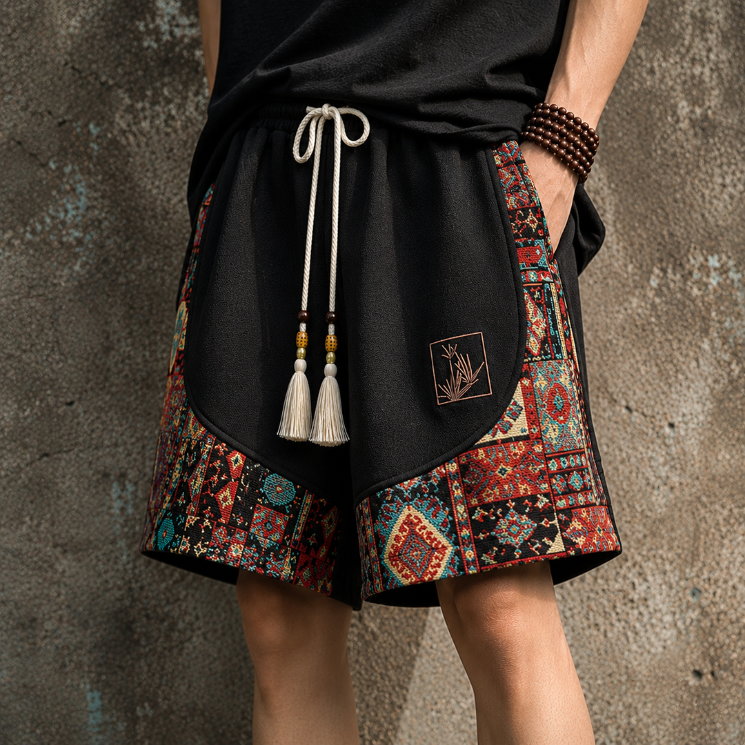 Haren - Shorts Im Boho-Stil Mit Elastischem Bund