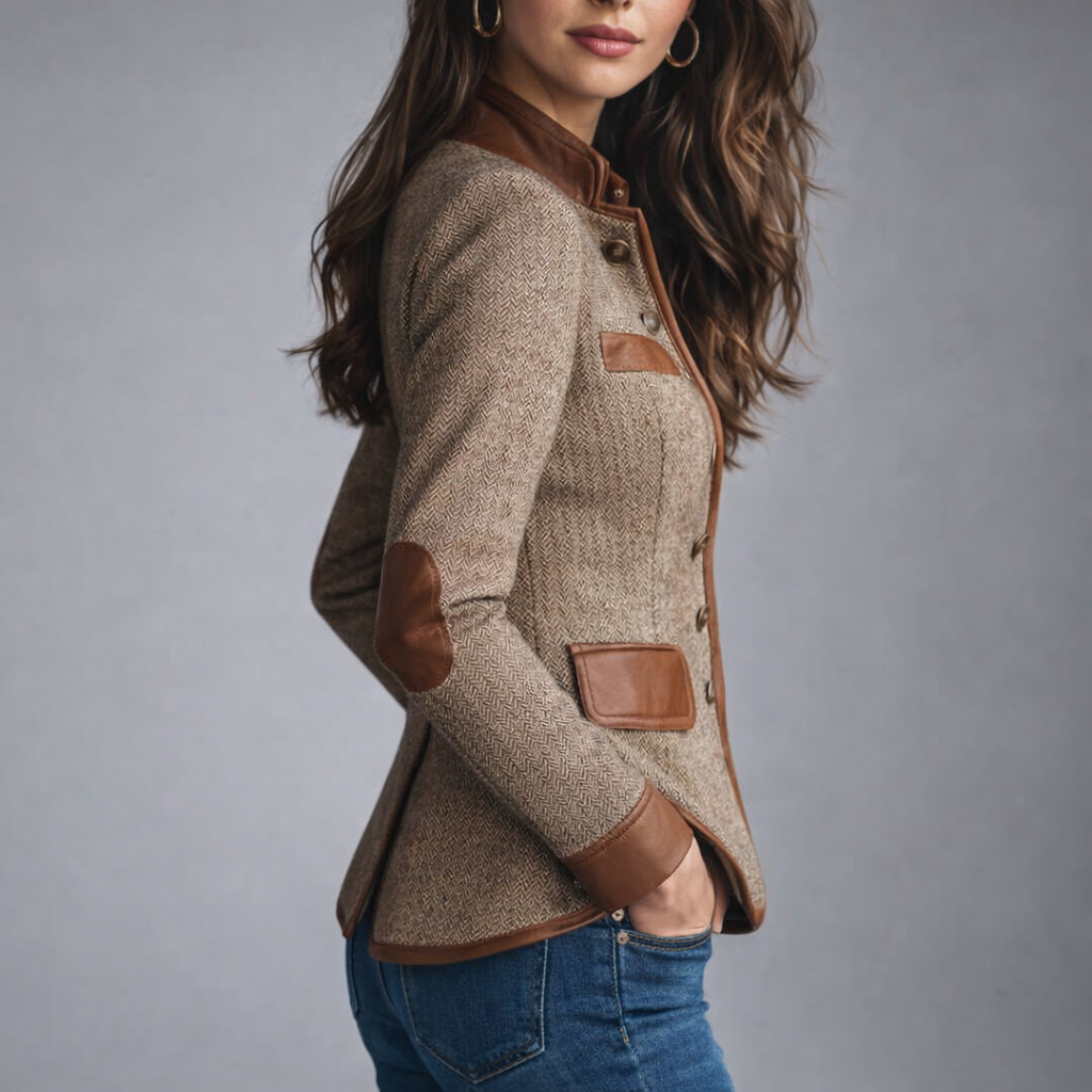 Yvanna – Elegante Tweedjacke im Traditionellen Stil