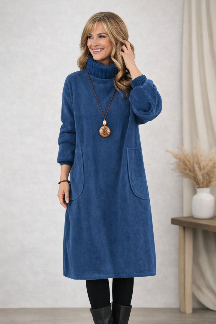 Nastasija – Winter Midi Kleid Mit Taschen