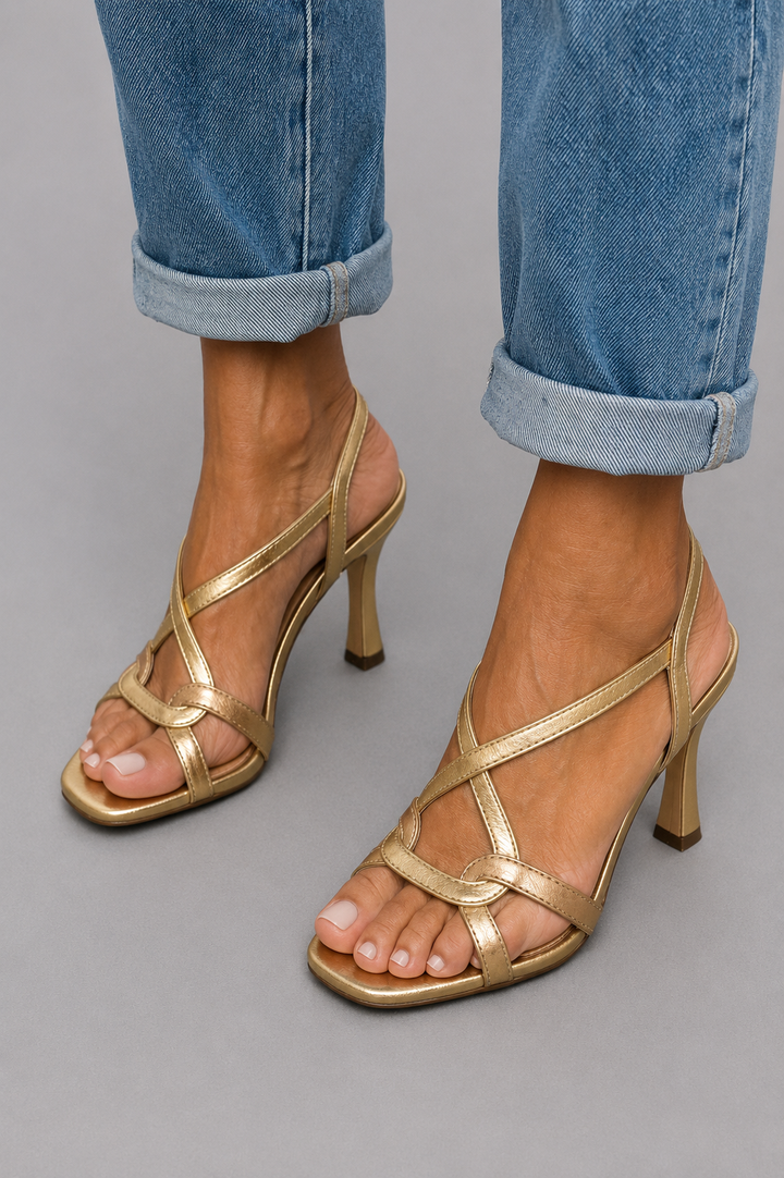 Cassie - Sandalen Mit Absatz Goldener Sommer Zauber