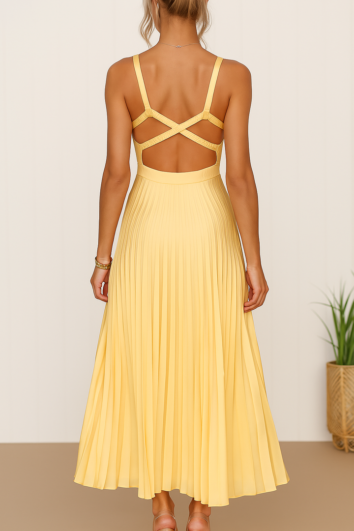 Tuuliki – Ärmelloses Midi Kleid Mit Plissee