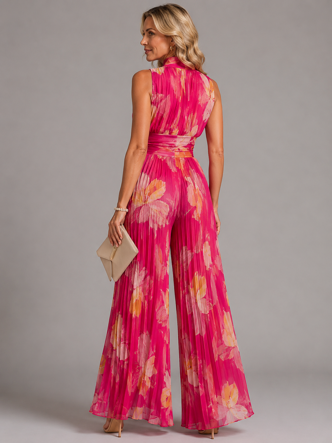 Perrine - Jumpsuit Aus Plissiertem Chiffon