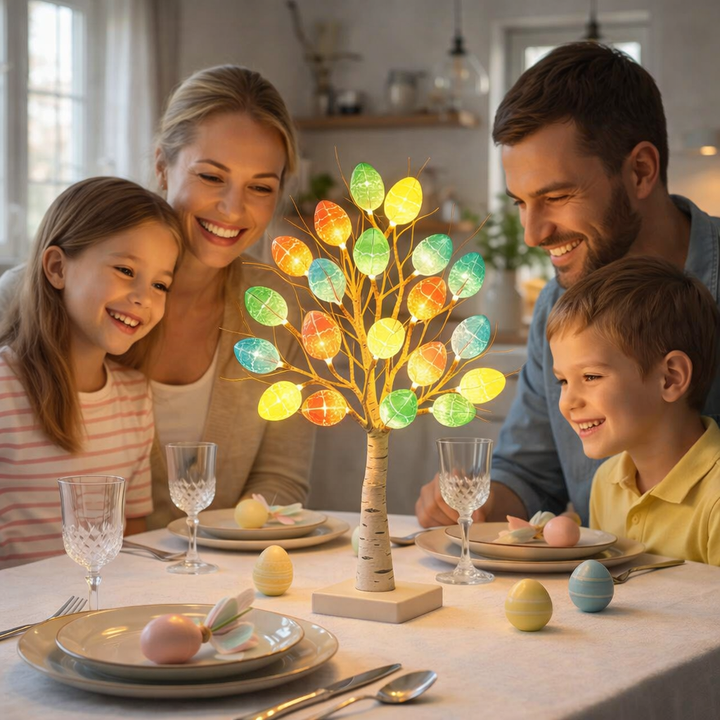 SpringAura - Bunter LED Osterbaum Für Eine Festliche Wohnkultur