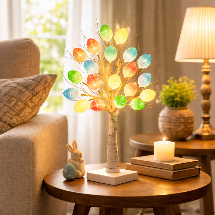SpringAura - Bunter LED Osterbaum Für Eine Festliche Wohnkultur