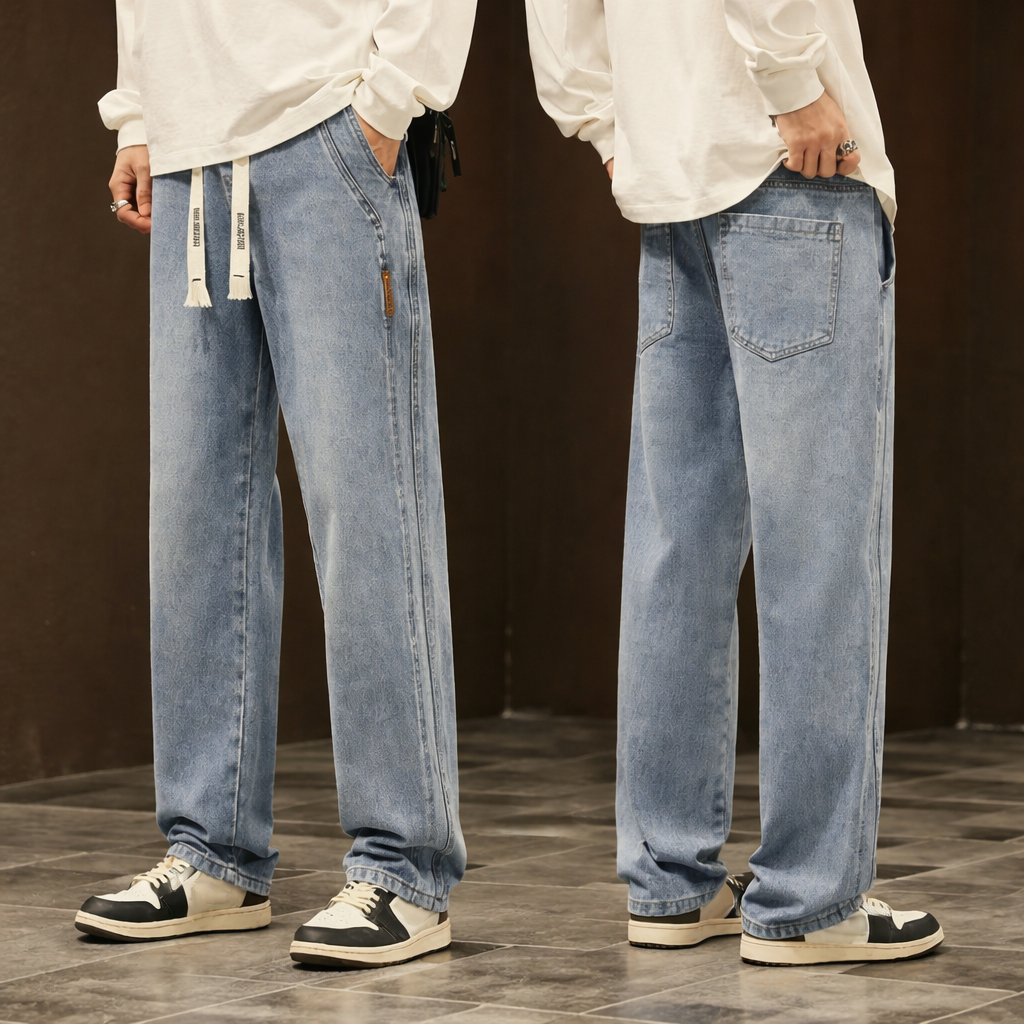 Tharindu - Lockere Straight Jeans