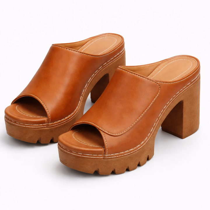 Nicolien – Sandalen Mit Offener Zehenpartie und Klobigem Absatz
