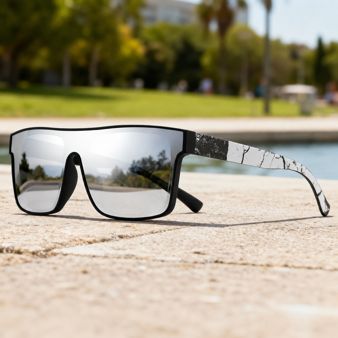 Ivy - Verspiegelte Sonnenbrille Mit Gemusterten Bügeln