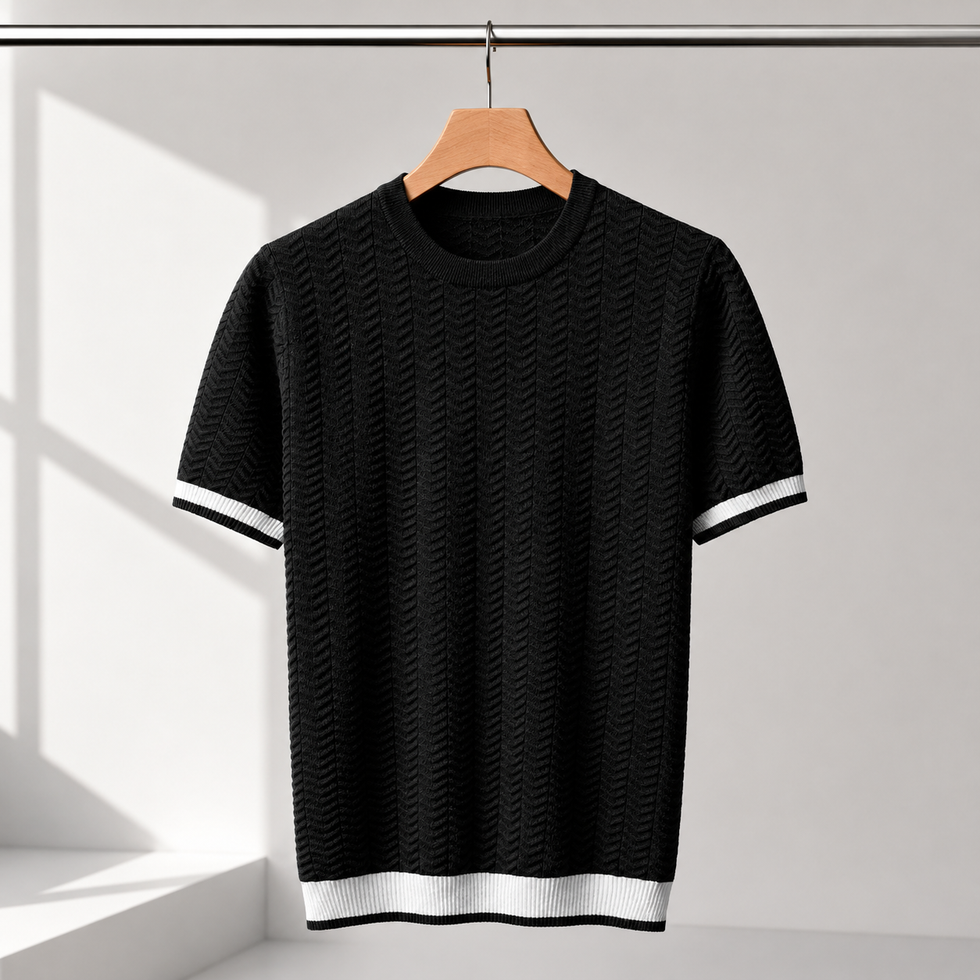 Reagan – Strukturierter Pullover mit Kurzen Ärmeln Aus Strick