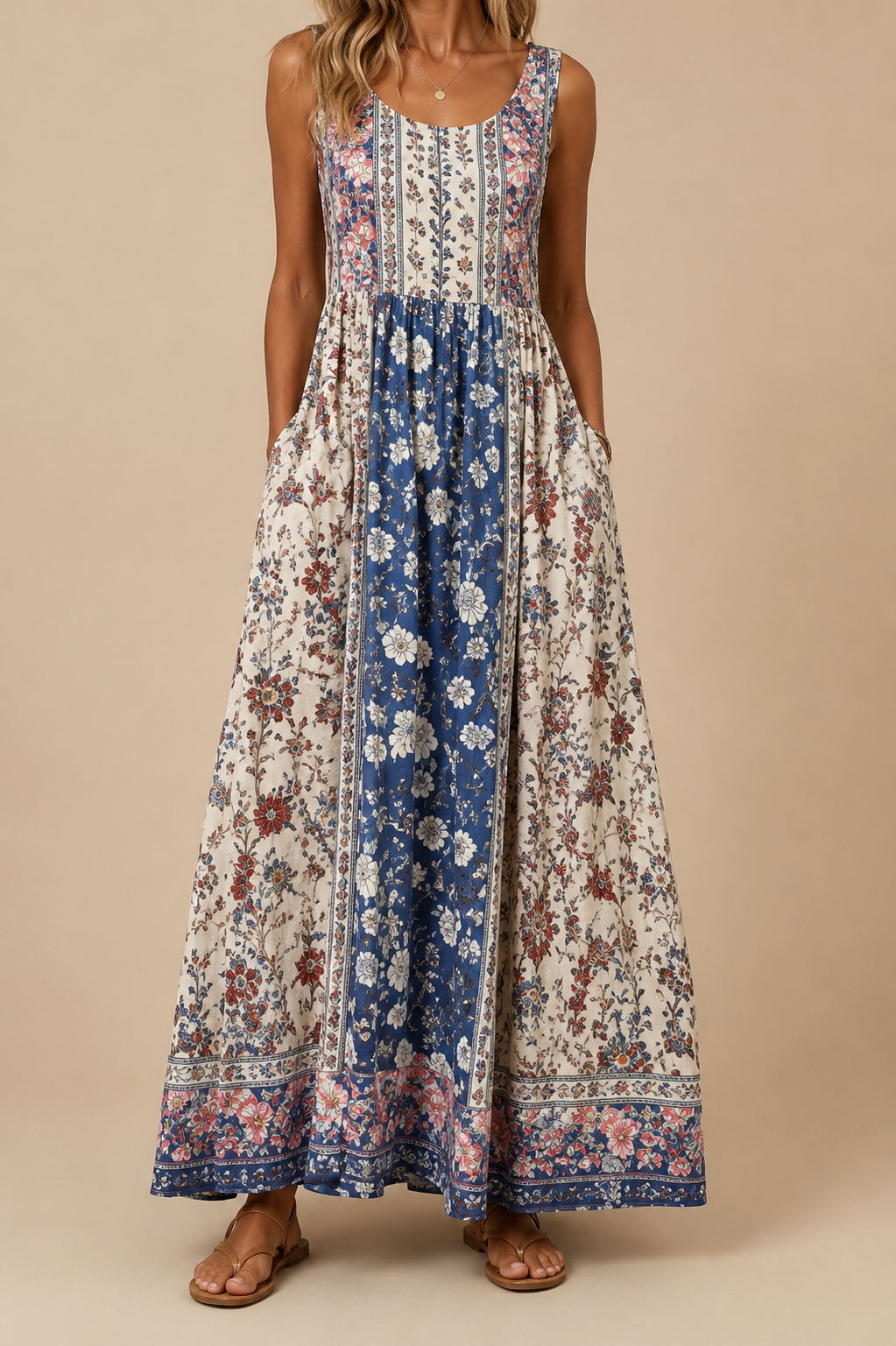 Raqual – Maxikleid mit Blumenmuster Und Taschen