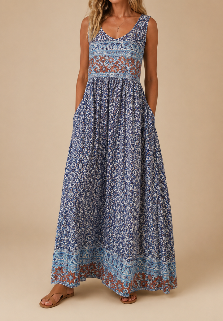 Raqual – Maxikleid mit Blumenmuster Und Taschen