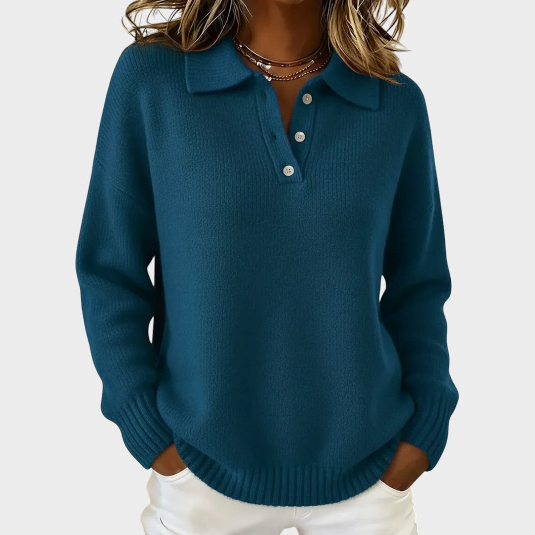 Aneeka – Eleganter Langarm Strick Pullover
