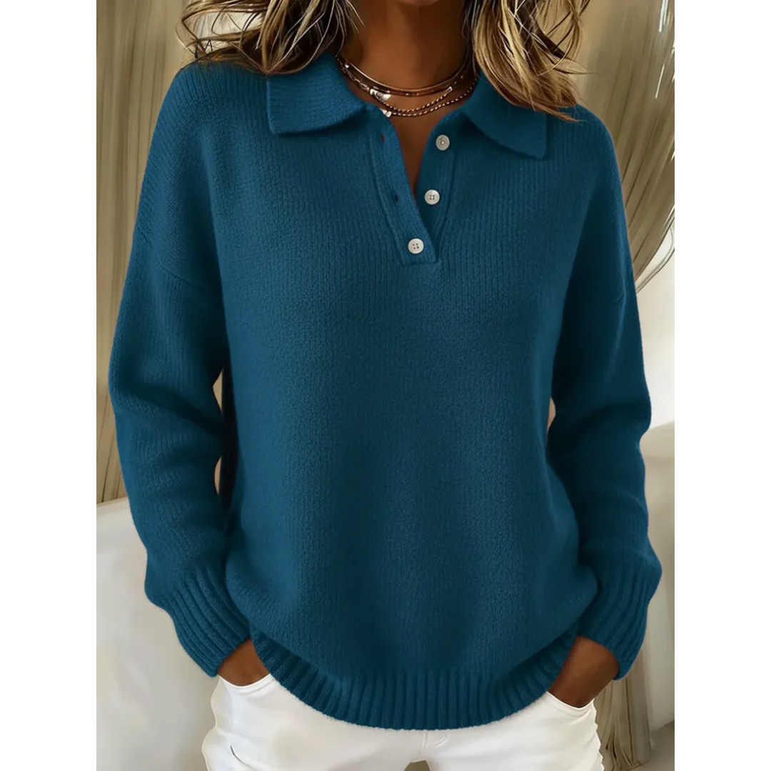 Healen – Gestrickter Polo Pullover