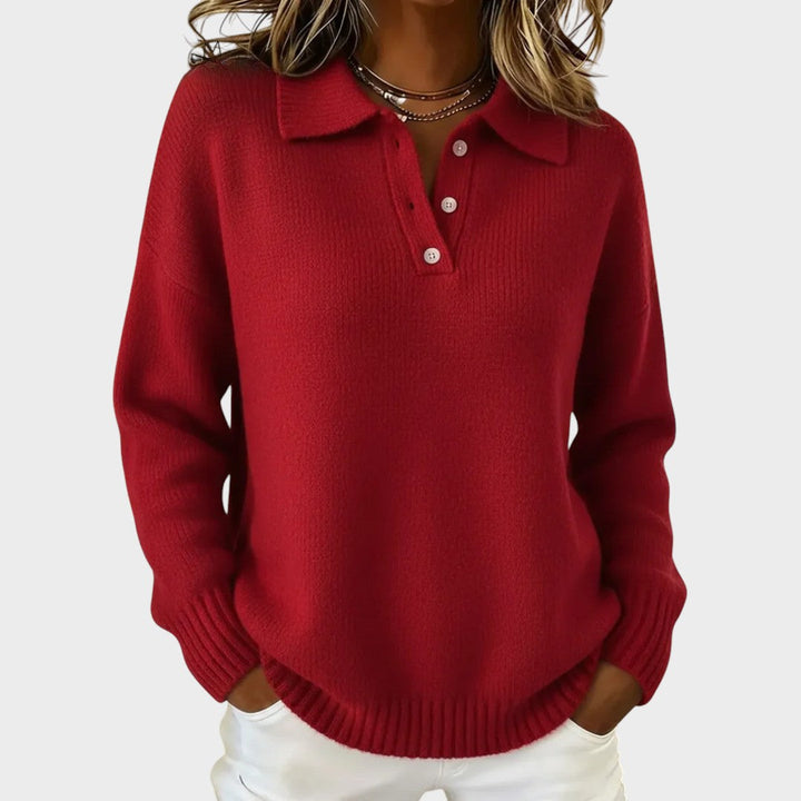 Aneeka – Eleganter Langarm Strick Pullover