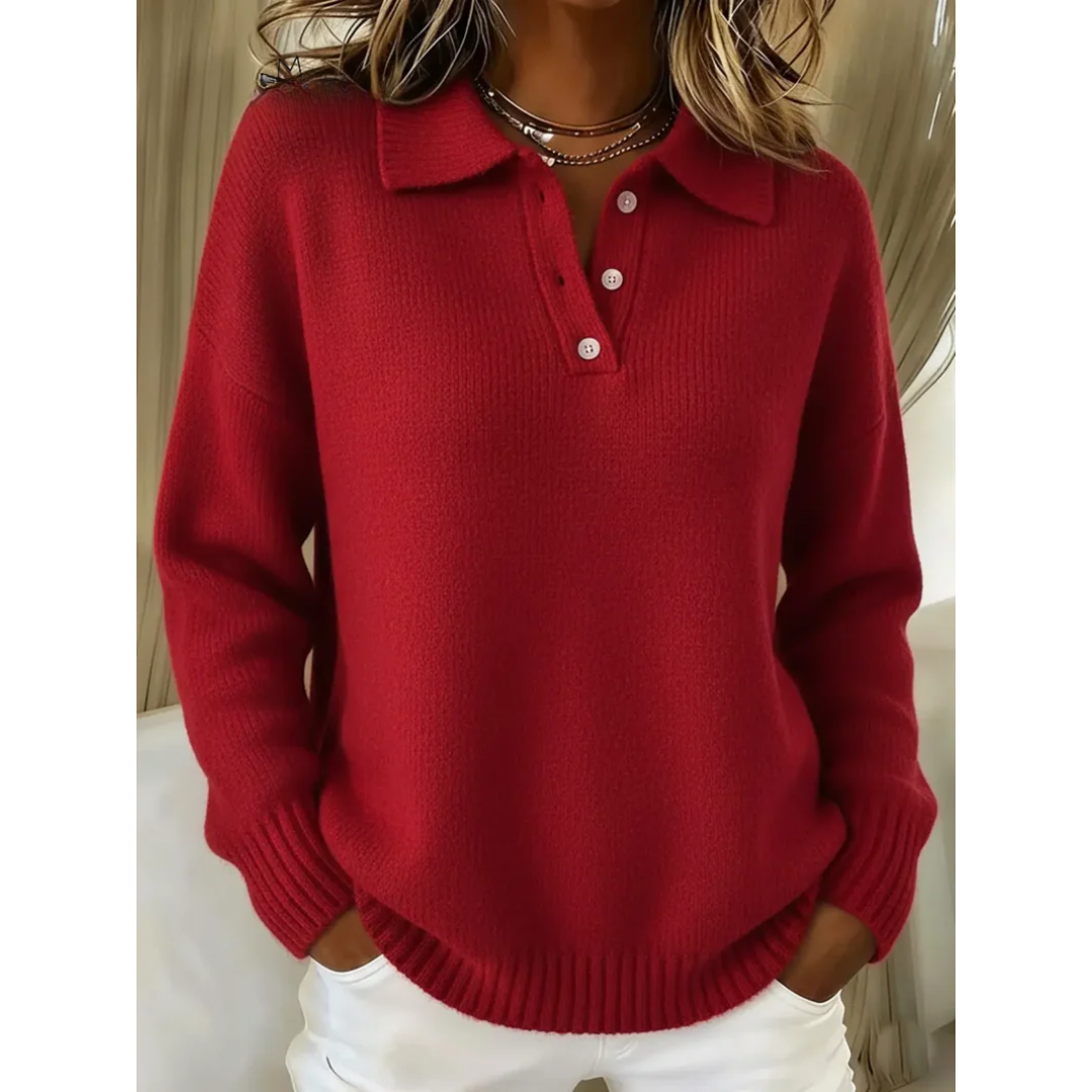 Healen – Gestrickter Polo Pullover