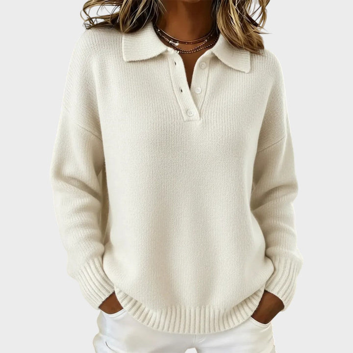 Aneeka – Eleganter Langarm Strick Pullover