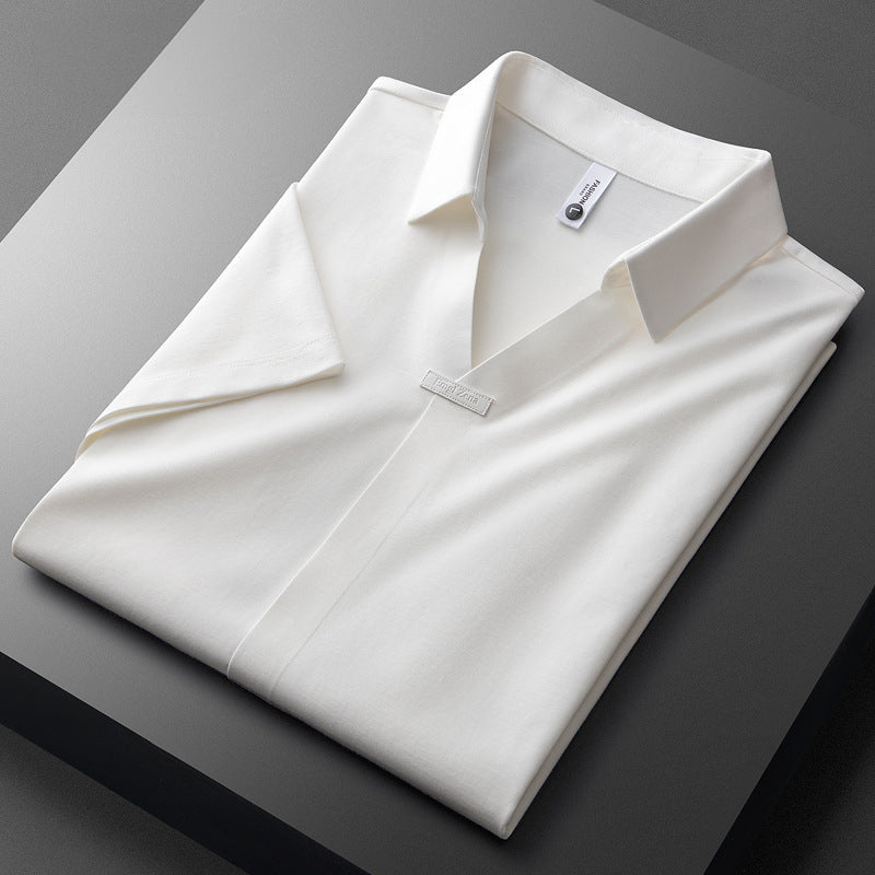 Jeorge - Elegantes Polohemd Aus Baumwolle Und Seide