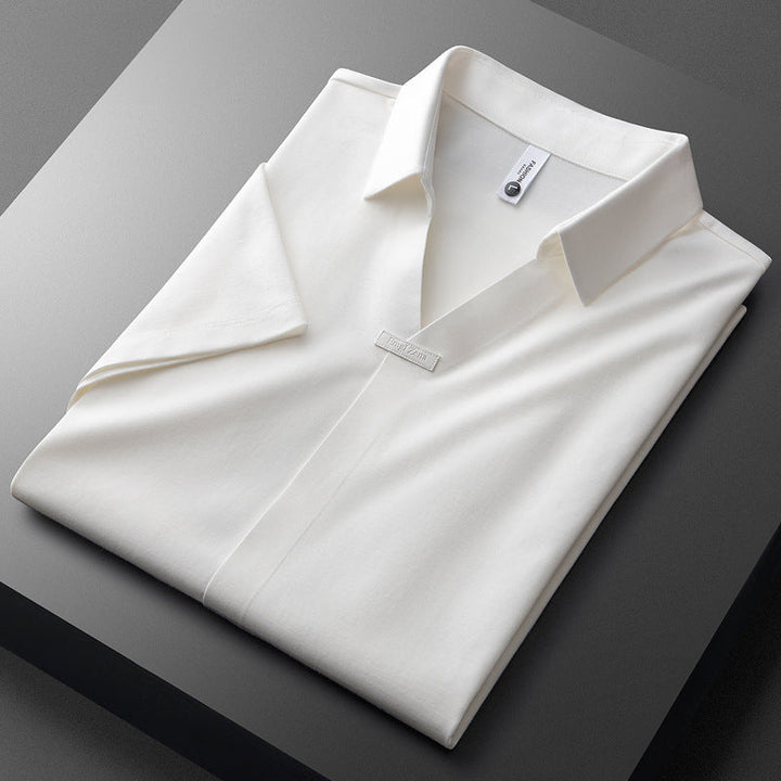 Jeorge - Elegantes Polohemd Aus Baumwolle Und Seide