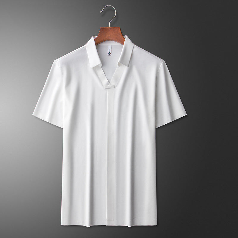 Jeorge - Elegantes Polohemd Aus Baumwolle Und Seide