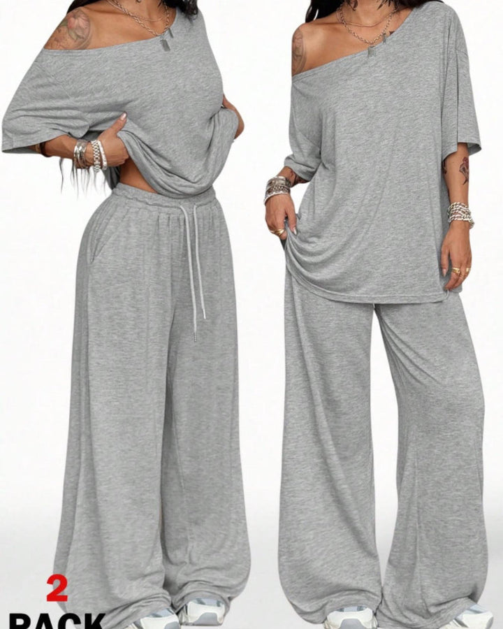 Ratirat – Set Aus Bluse Und Hose mit Weitem Bein