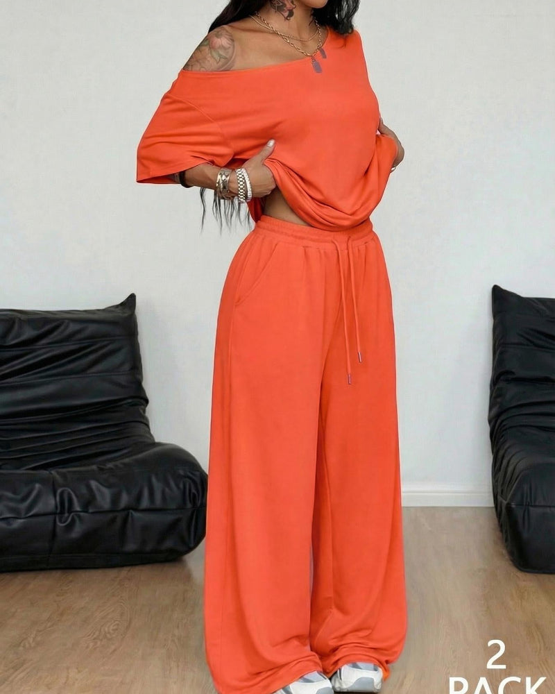Ratirat – Set Aus Bluse Und Hose mit Weitem Bein