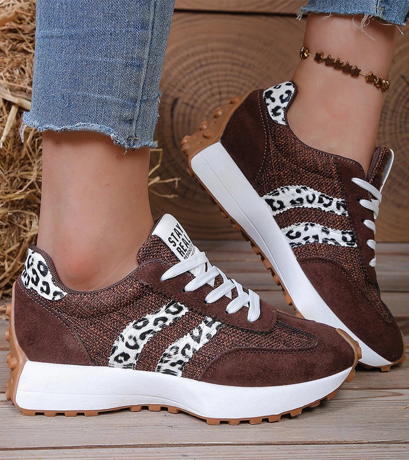 Halima – Bequeme Retro-Turnschuh Mit Schnürung
