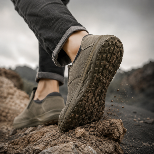 Traveis – Slip-On-Schuhe mit Elastischen Einsätzen und Strukturierten Sohlen