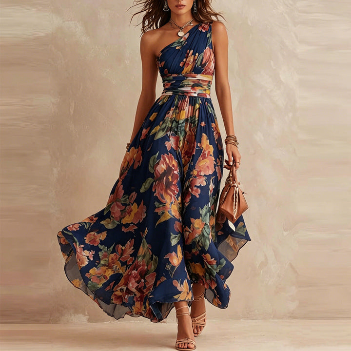 Lesena – Elegantes Maxikleid Mit Blumenmuster