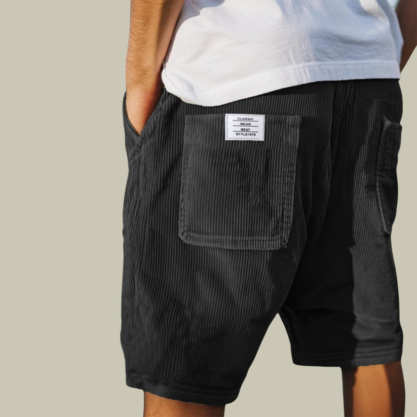 Steyn – Samt Shorts Mit Elastischem Bund