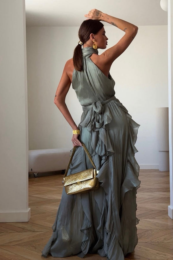Nataly - Maxikleid Mit Gestuften Rüschen