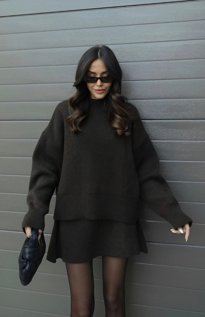 Raphaella - Strick Pullover Und Rock Im Set