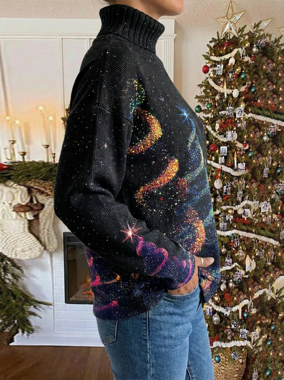 Helda – Weihnachtspullover Mit Sternenprint