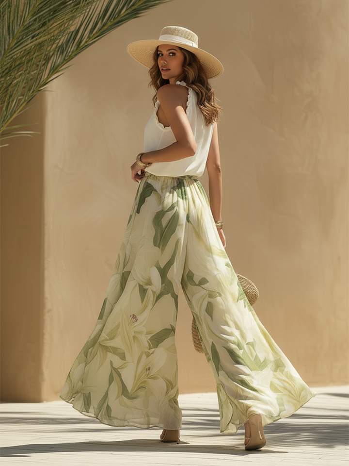 Mireella – Zweiteiliges Set Mit Lilien Muster