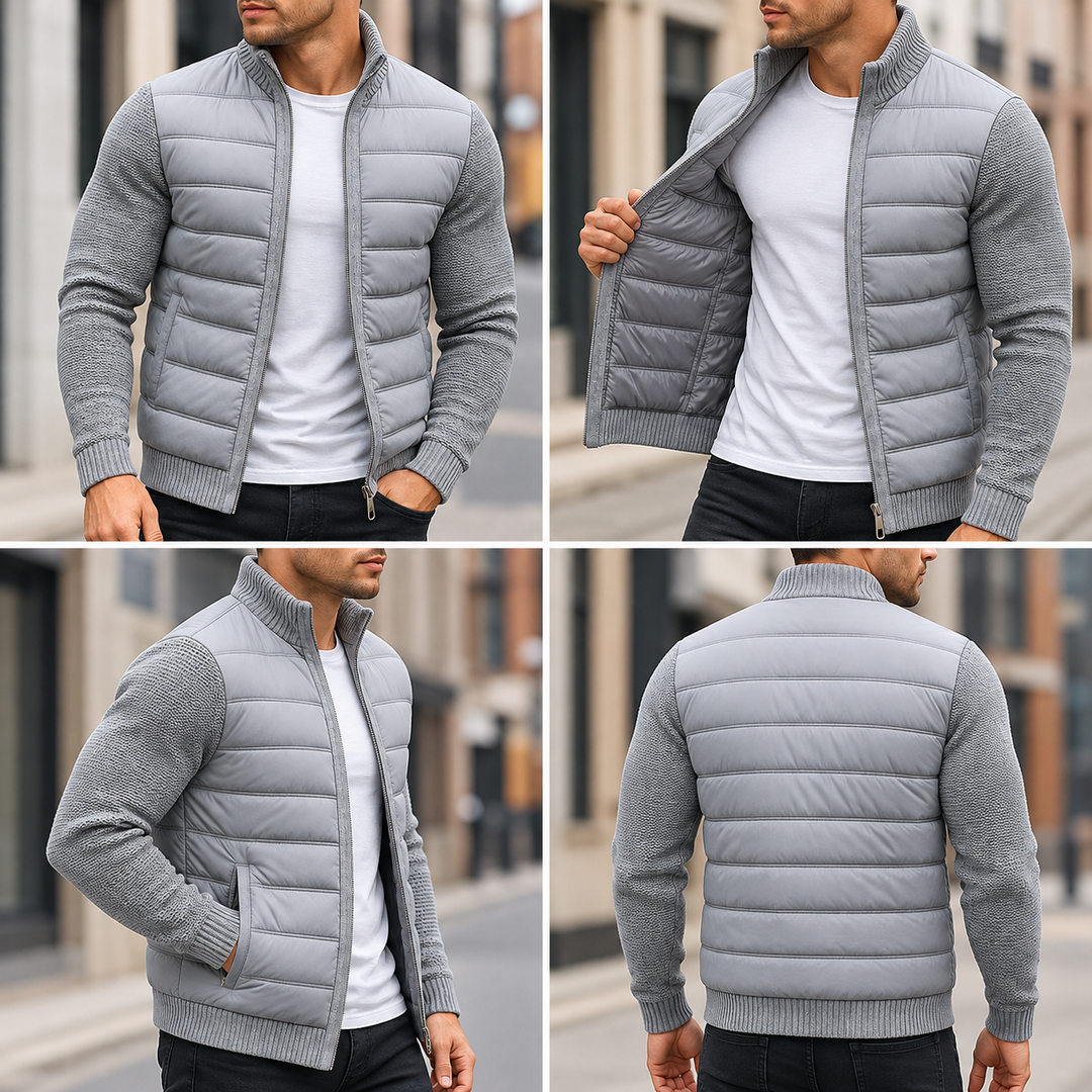 Karren – Gesteppte Jacke Mit Strickärmeln