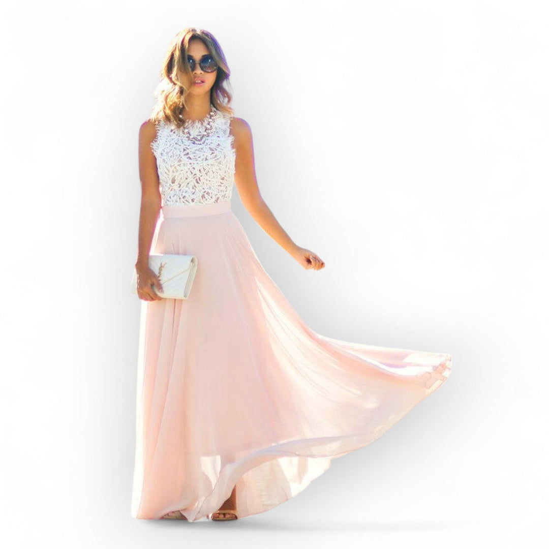 Siegrid - Ärmelloses Stilvolles Sommerkleid Aus Spitze