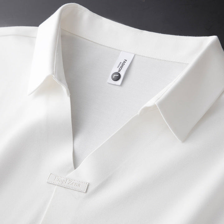 Jeorge - Elegantes Polohemd Aus Baumwolle Und Seide