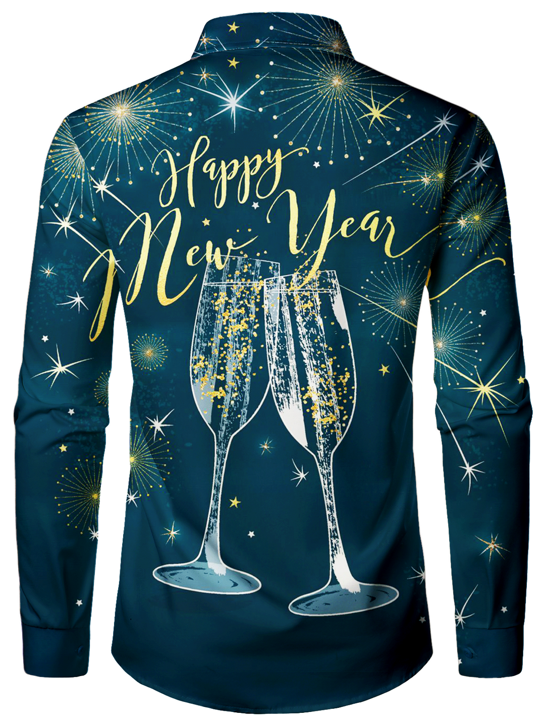 Jasonen – Herren Weihnachtscocktails Silvester Langarmhemd