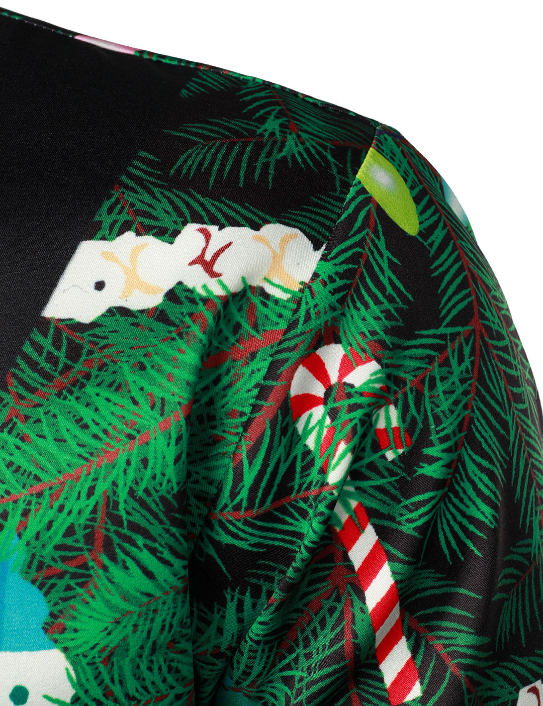Gason – Herren-Weihnachtsbaum-Camouflage-Print, reguläre Passform, verspieltes Outfit, themenbezogenes Oberteil, Langarmhemd