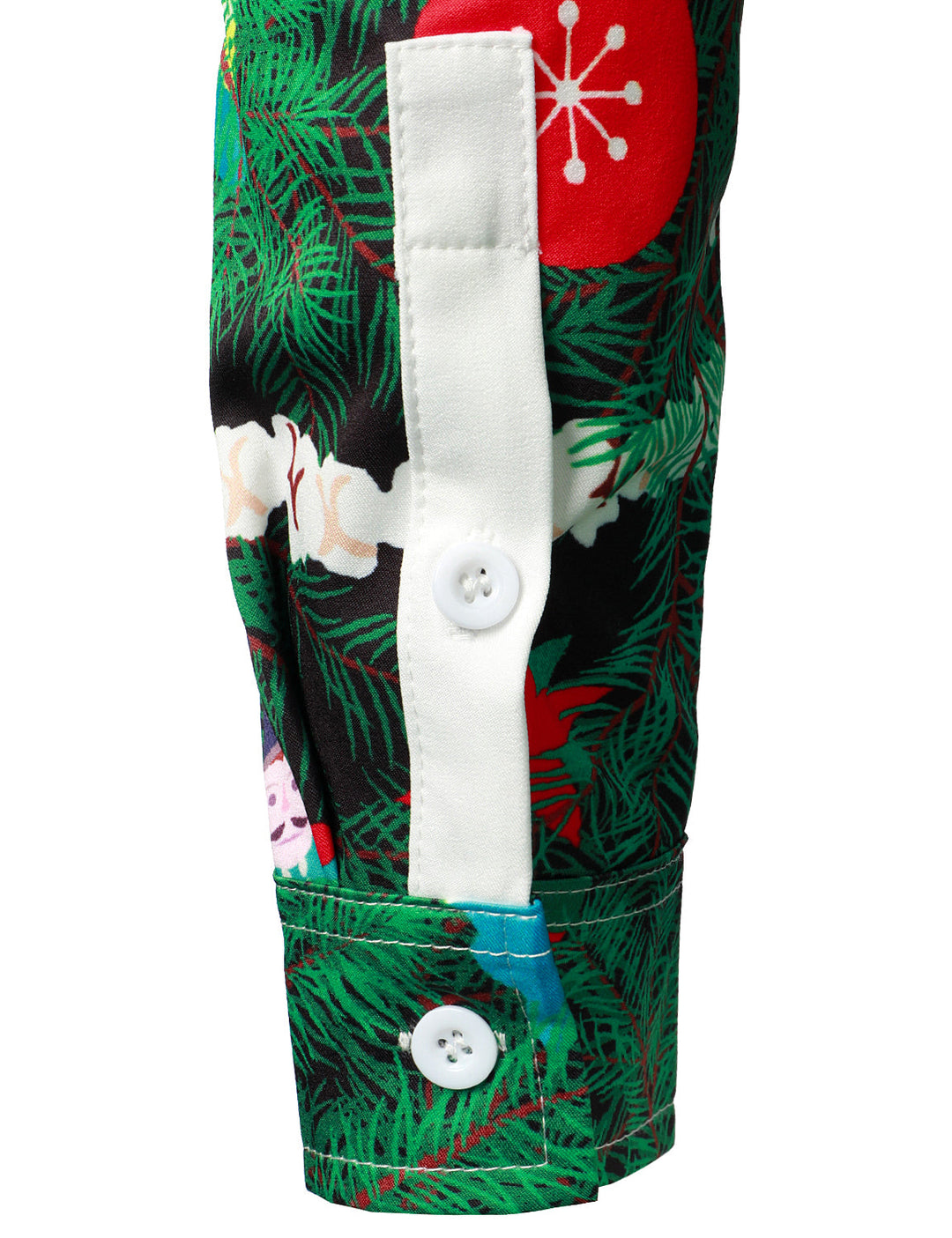 Gason – Herren-Weihnachtsbaum-Camouflage-Print, reguläre Passform, verspieltes Outfit, themenbezogenes Oberteil, Langarmhemd